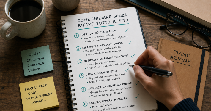 Come iniziare senza rifare tutto il sito