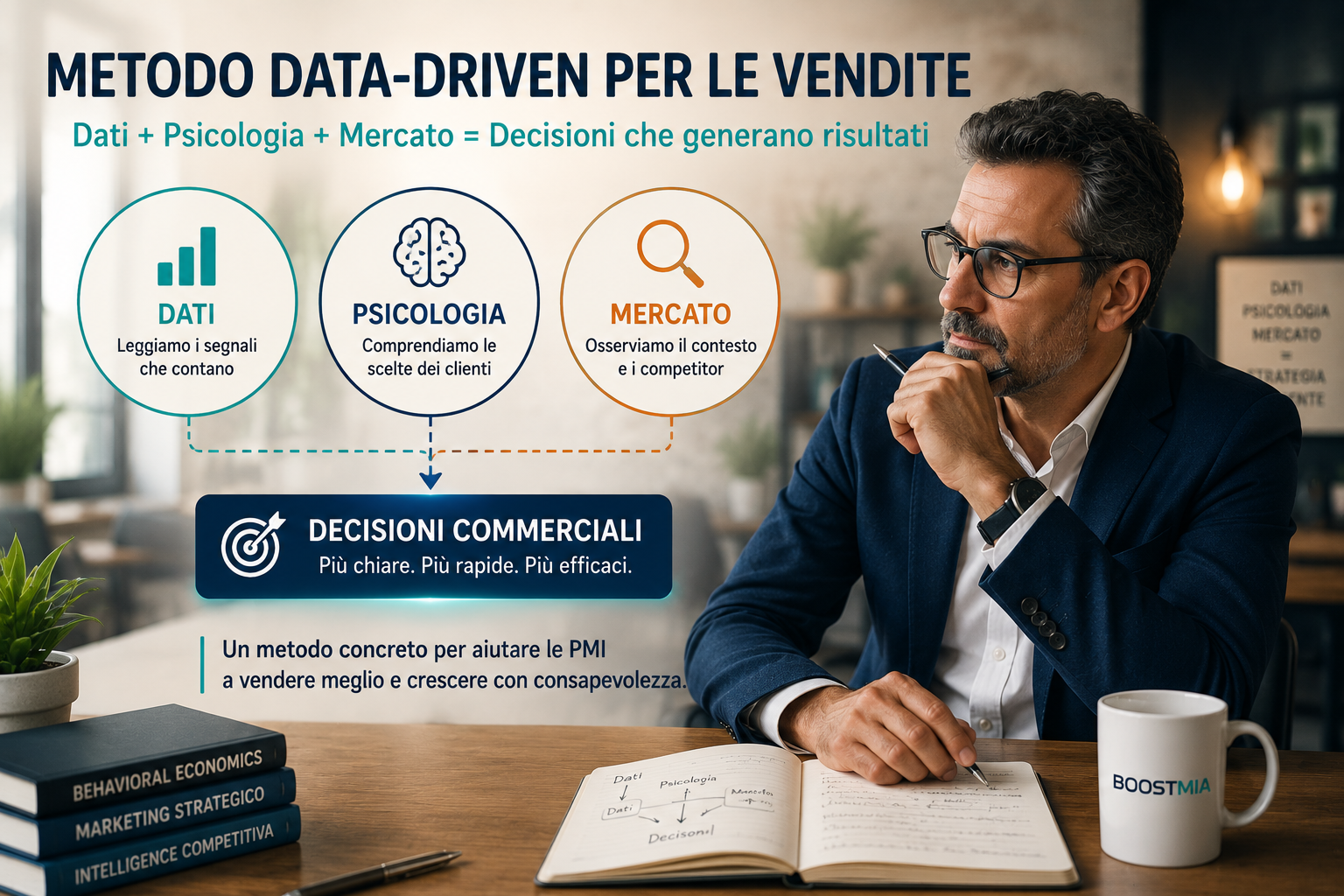 Metodo data-driven per le vendite nelle PMI: dati, psicologia e mercato nelle decisioni commerciali