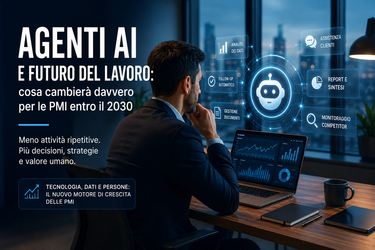 articolo 26 - Immagine Hero Agenti AI e futuro del lavoro: cosa cambierà davvero per le PMI entro il 2030